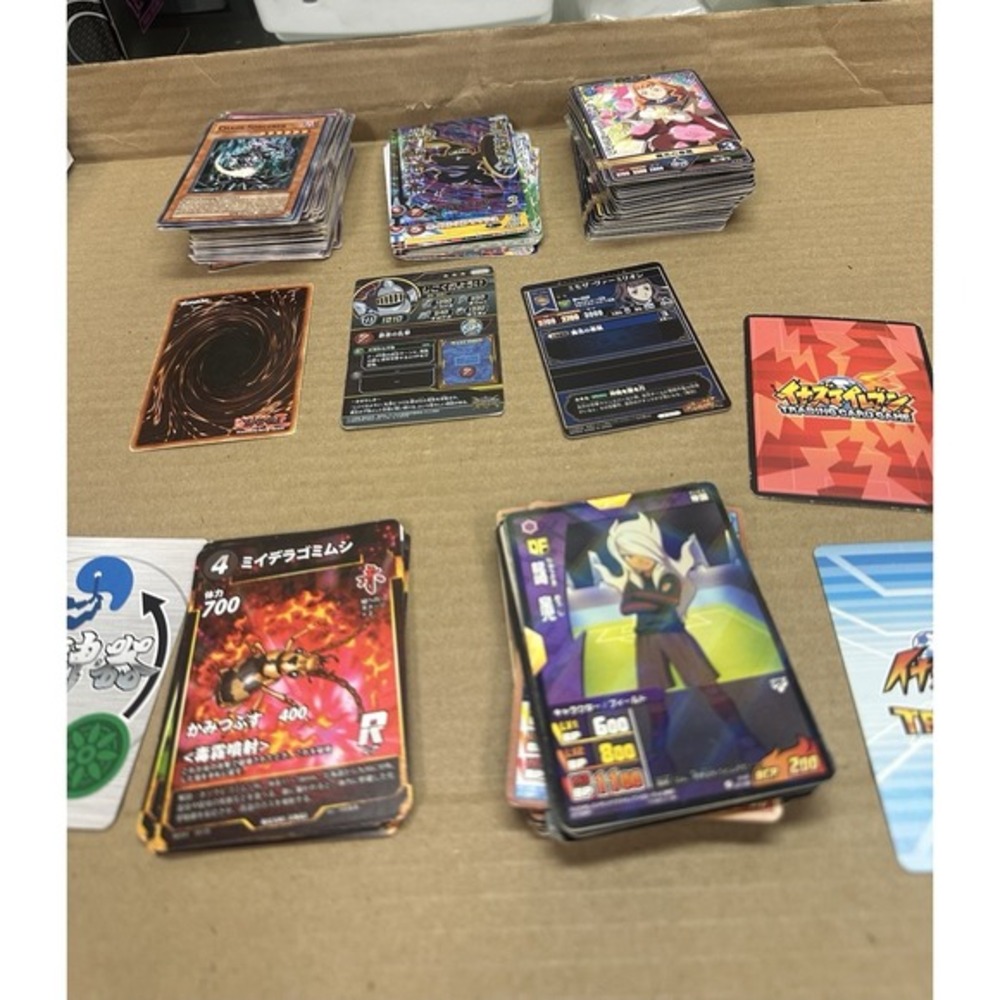 Mixed lot of vintage yugioh, japanese dragonquest, black clover, inazuma eleven